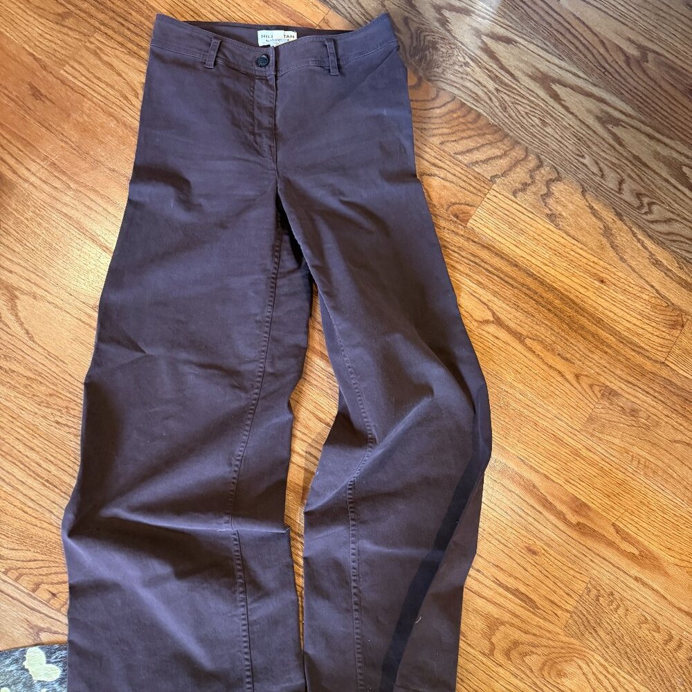 Nili Lotan Brown Zip Flare Two Pocket Pants Size 0